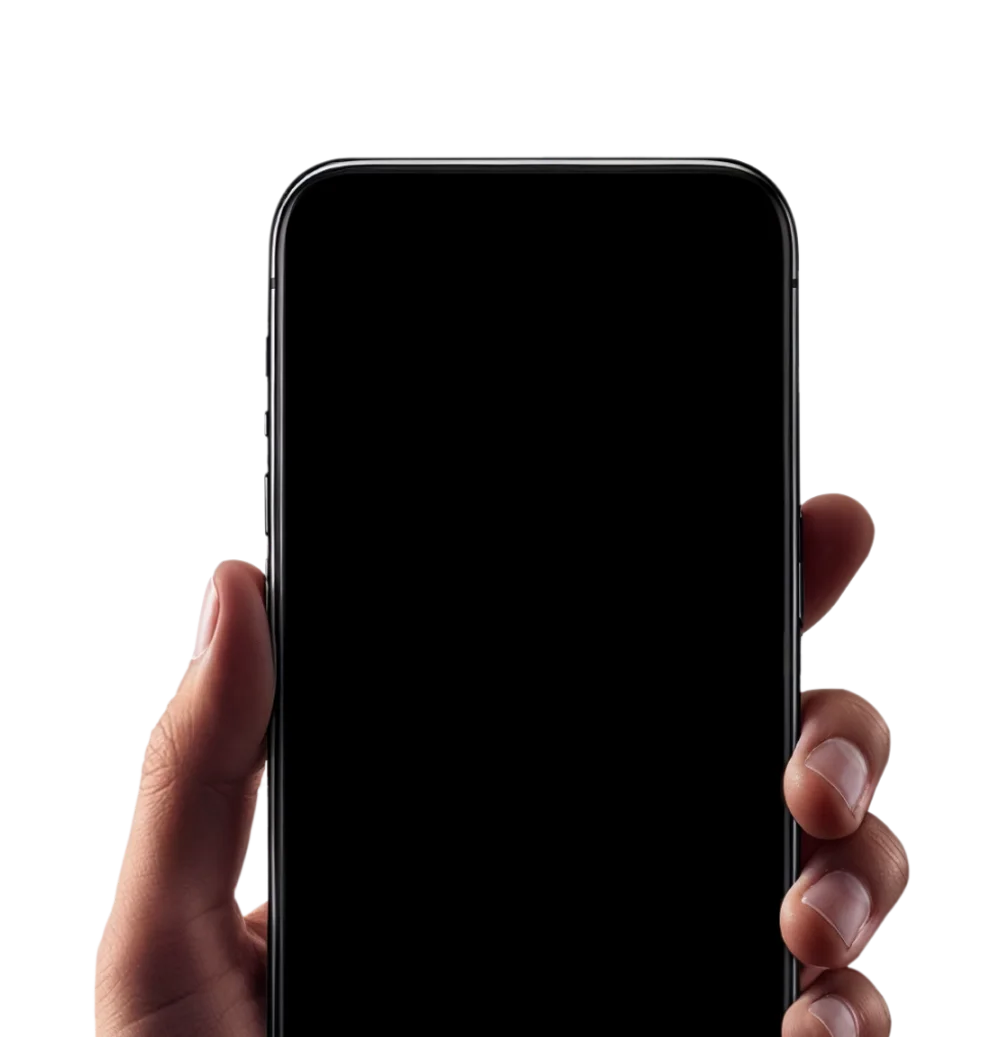 Hand hält Smartphone mit der Saelf App